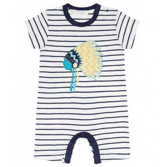 Navy Striped Baby Jumpsuit